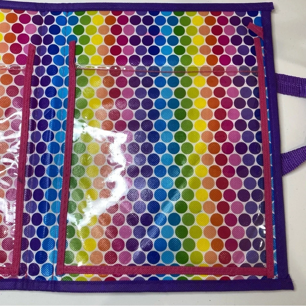 2016 Lisa Frank Unicorn Trifold Portfolio School Binder Folder 11x13”